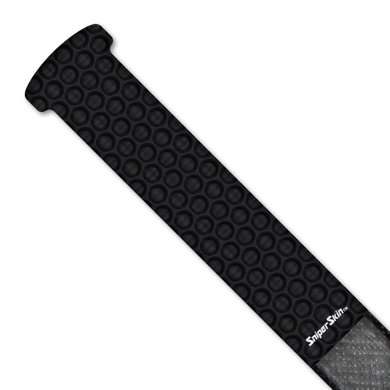 Sniper Skin on a hockey stick handle with black textured circle pattern