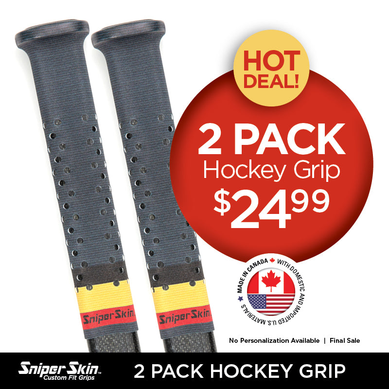 hot deal 2 pk black red gold hockey grip 24.99