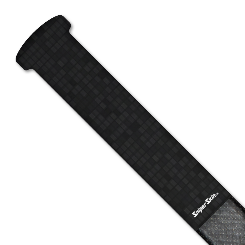 Sniper Skin on a hockey stick handle with black pixel pattern