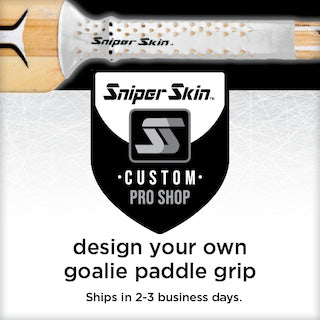design your own goalie paddle grip sniper skin hockey