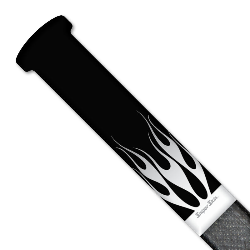 Fire Black Silver Hockey grip