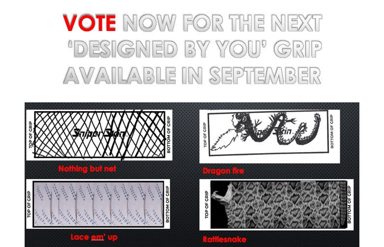 VOTE FOR YOUR FAVOURITE GRIP PATTERN DESIGNED BY YOU