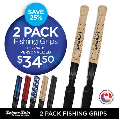 save more and renew your fishing rod with these 2 pk sniper skin fishing rod grips