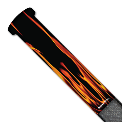 Sniper Skin on a hockey stick handle with real flame pattern