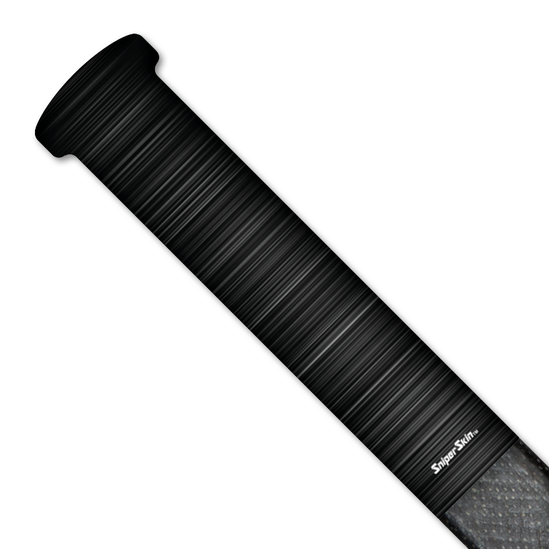 Sniper Skin on a hockey stick handle with white stripe pattern