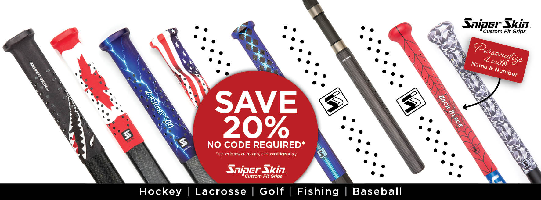 save more this weekend with sniper skin premium sports grips 20% off taken at checkout 