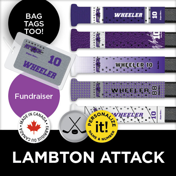 Fundraise with Sniper Skin and Lambton Attack hockey stick grips, delivered in time for the holidays  save and gift at the same time.  2026