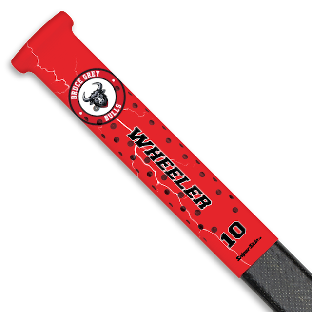 BRUCE GREY BULLS HOCKEY STICK GRIPS