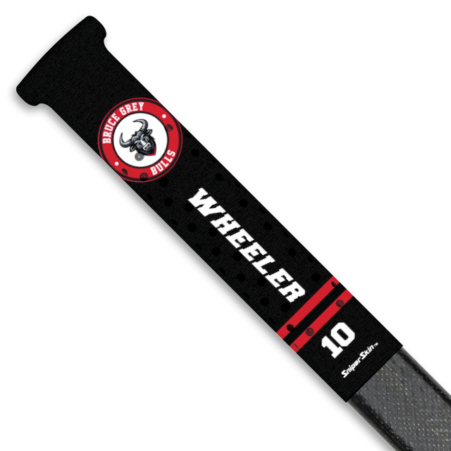 BRUCE GREY BULLS HOCKEY STICK GRIPS