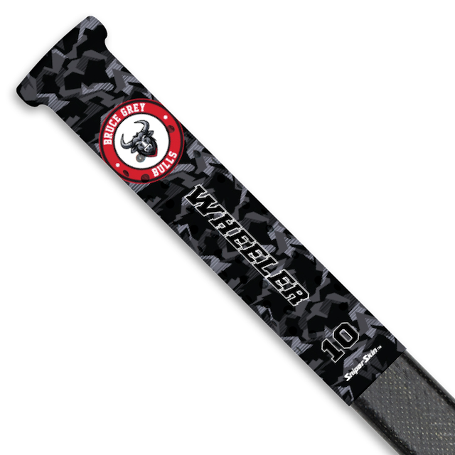 BRUCE GREY BULLS HOCKEY STICK GRIPS