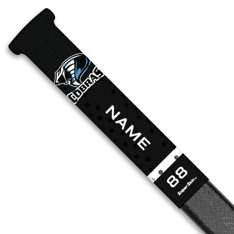 BLACK PRO STOCK KENT COBRAS Hockey stick grip only from Sniper Skin 
