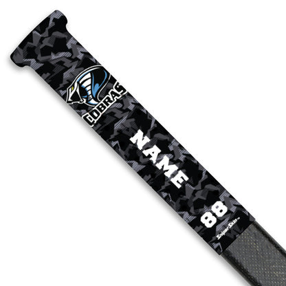 BLACK GEO CAMO KENT COBRAS Hockey stick grip only from Sniper Skin