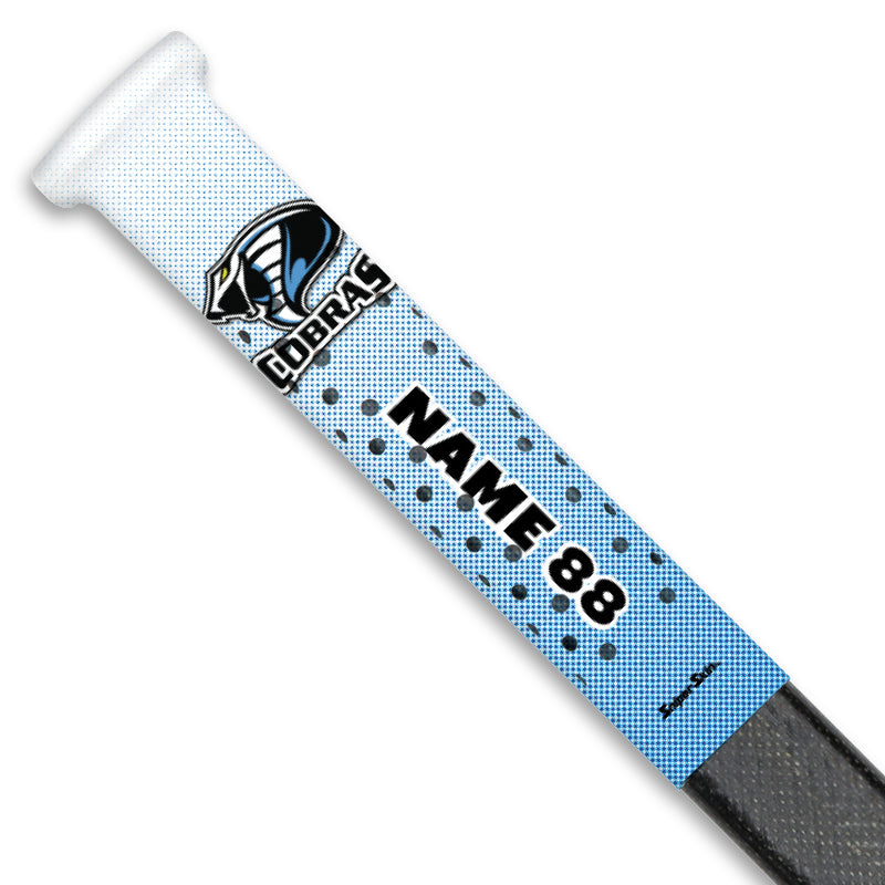 BLUE RADIENT KENT COBRAS Hockey stick grip only from Sniper Skin