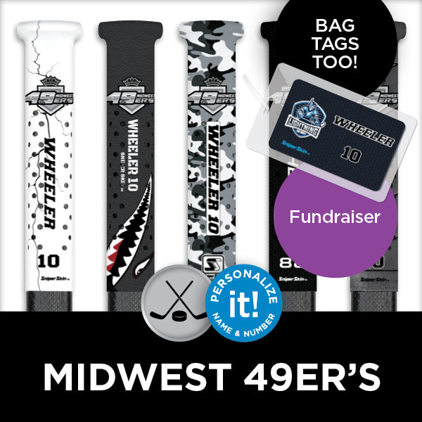MIDWEST 49ERS SNIPER SKIN HOCKEY STICK GRIP FUNDRAISER