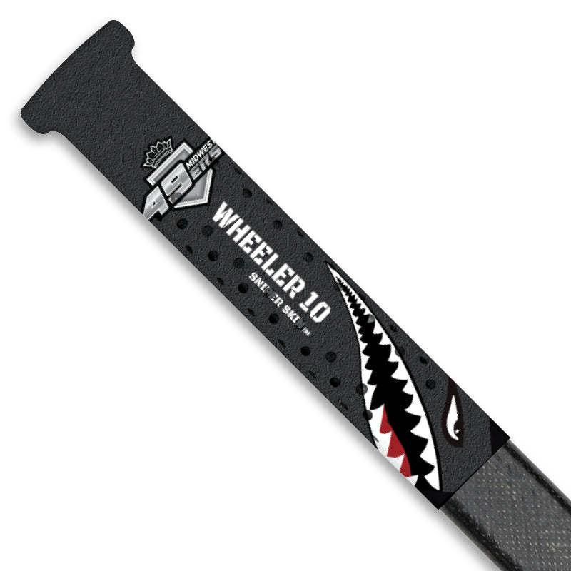 BLACK TIGER SHARK MIDWEST 49ERS SNIPER SKIN HOCKEY STICK GRIP FUNDRAISER