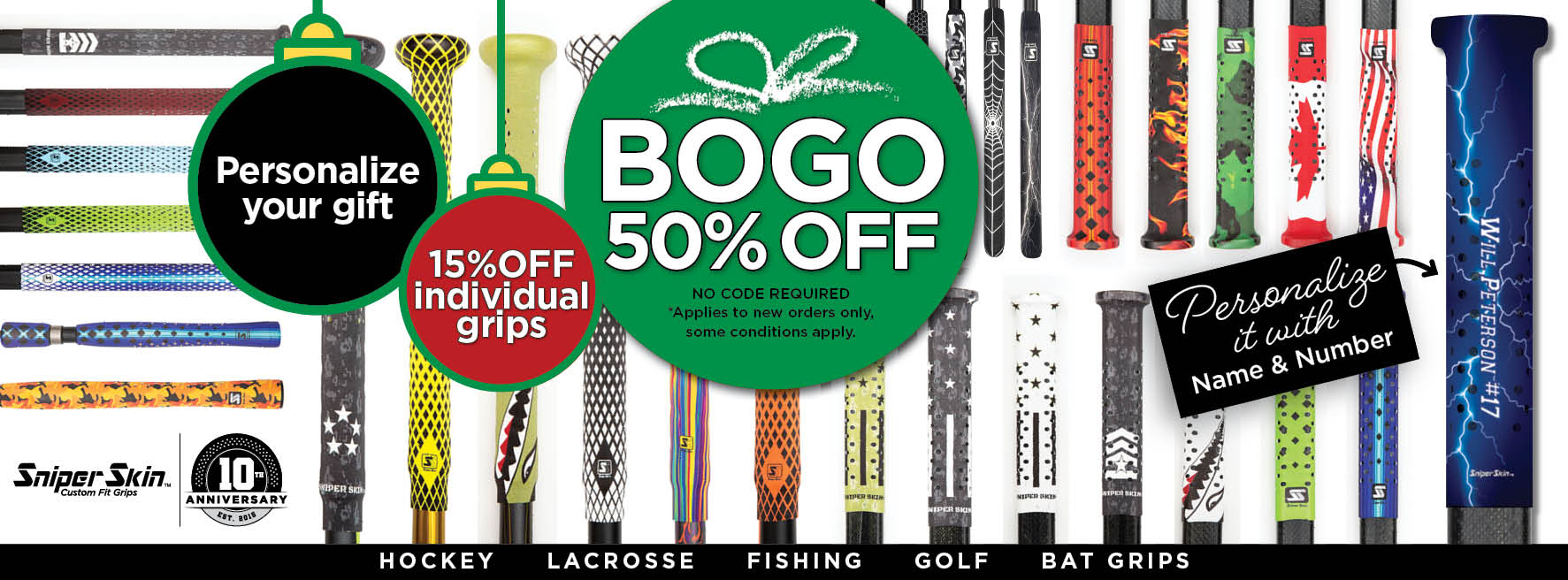 best time to save BOGO 50% off at sniper skin home of custom grips 