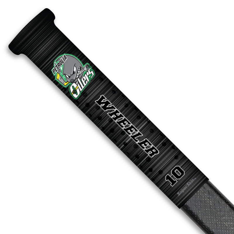 personalized hockey stick grip petrolia oilers black carbon