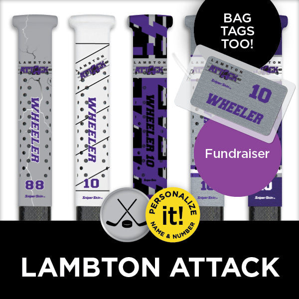 Fundraise with Sniper Skin and Lambton Attack hockey stick grips, delivered in time for the holidays  save and gift at the same time. 