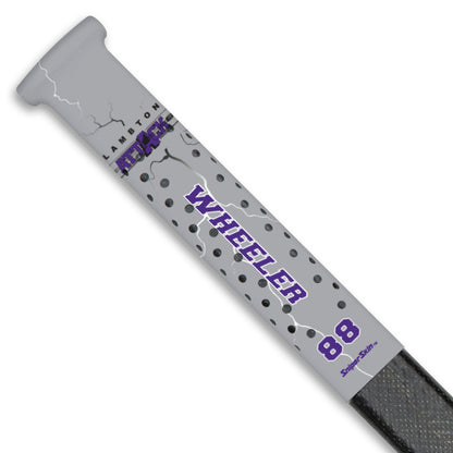 silver lightning Lambton Attack hockey stick grip only from Sniper Skin 