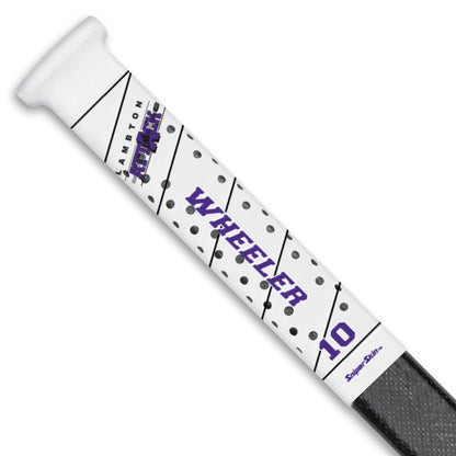 white tape lines Lambton Attack hockey stick grip only from Sniper Skin 