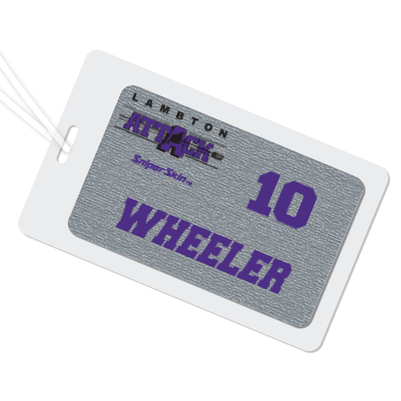 hockey bag tags for Lambton Attack only from Sniper Skin 