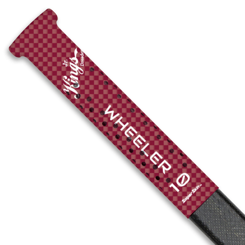 burgundy carbon fibre Dresden Minor Hockey stick grip only from Sniper Skin 