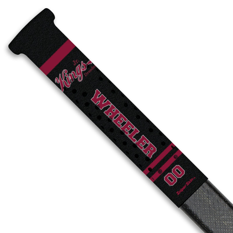 black team stripes Dresden Minor Hockey stick grip only from Sniper Skin 