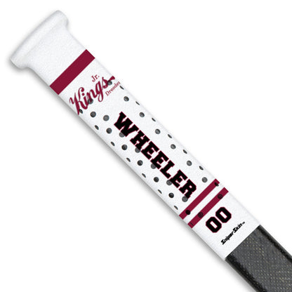 white team stripes Dresden Minor Hockey stick grip only from Sniper Skin 