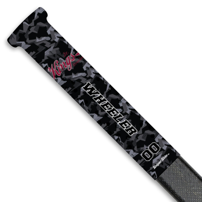 black geo camo Dresden Minor Hockey stick grip only from Sniper Skin 