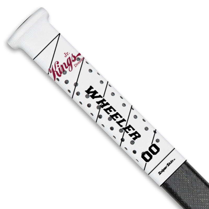 white tape lines
 Dresden Minor Hockey stick grip only from Sniper Skin 