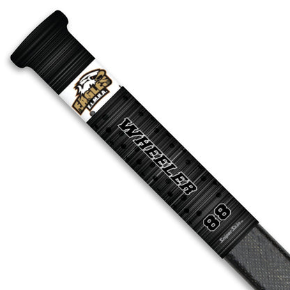 black carbon EAST LAMBTON  Minor Hockey stick grip only from Sniper Skin 
