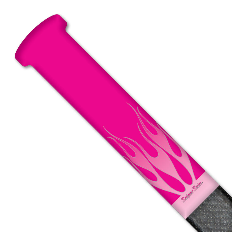 Pink fire hockey grip 