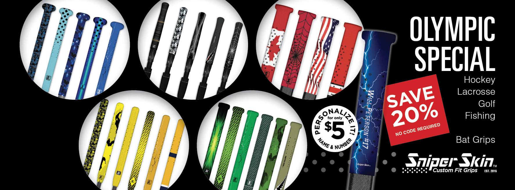 sniper skin custom fit grips olympic special save 20% 