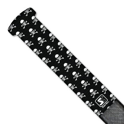 Sniper Skin on a hockey stick handle with white skulls pattern