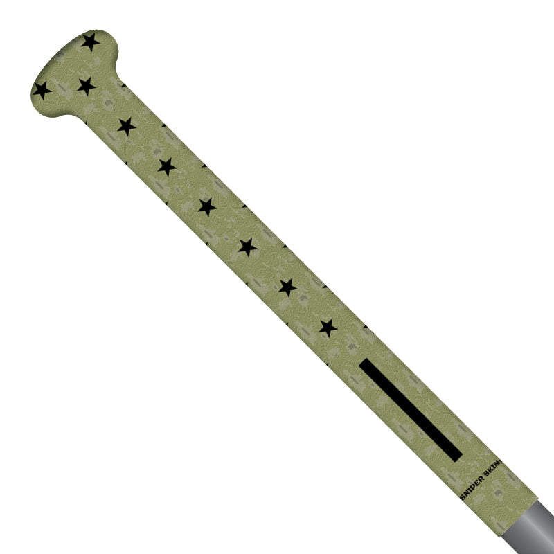 STARS AND STRIPES OLIVE SNIPER SKIN BAT GRIP 