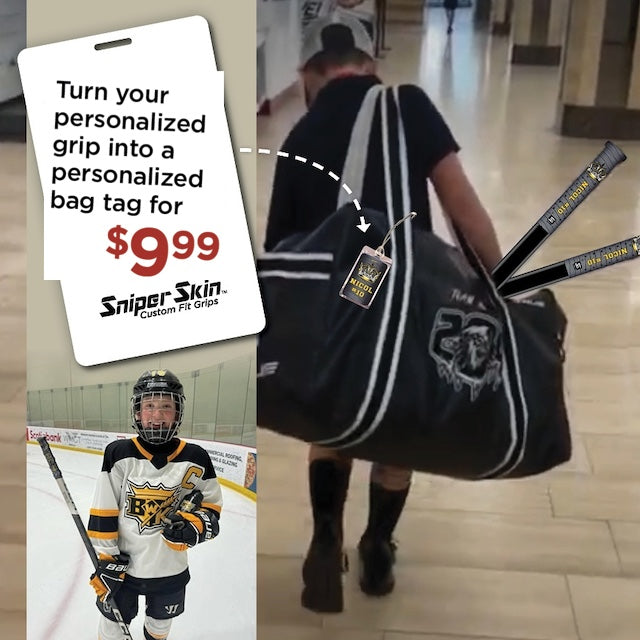 personalized hockey bag tag

