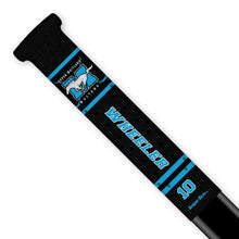 black upper maitland mustangs custom hockey stick grip fundraiser only from sniper skin  