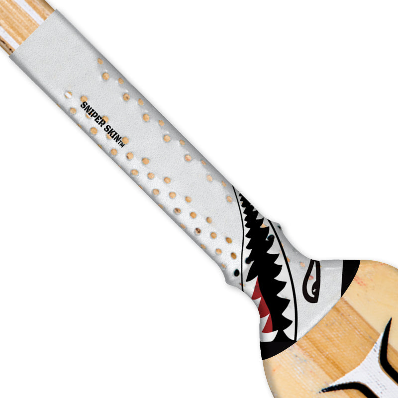 white tiger shark goalie paddle grip sniper skin