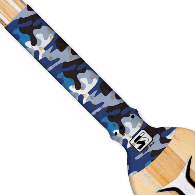 blue white camo goalie paddle grip sniper skin