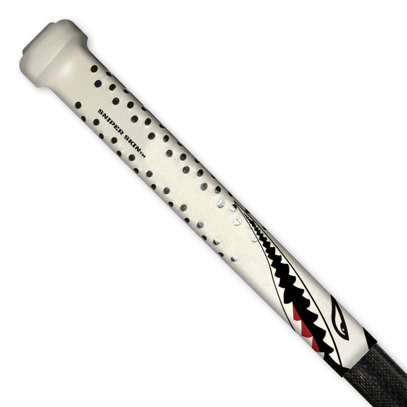 white tiger shark goalie top grip hockey sniper skin 