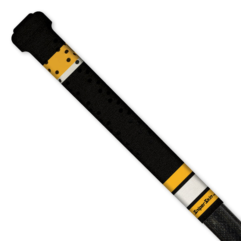 boston black yellow team goalie top grip hockey sniper skin 