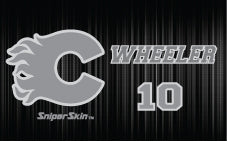 black carbon CLARINGTON FLAMES bag tag from SNIPER SKIN 