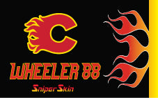 black fire CLARINGTON FLAMES bag tag from SNIPER SKIN 