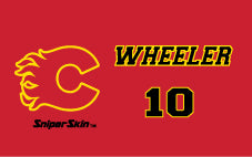 red CLARINGTON FLAMES bag tag from SNIPER SKIN 
