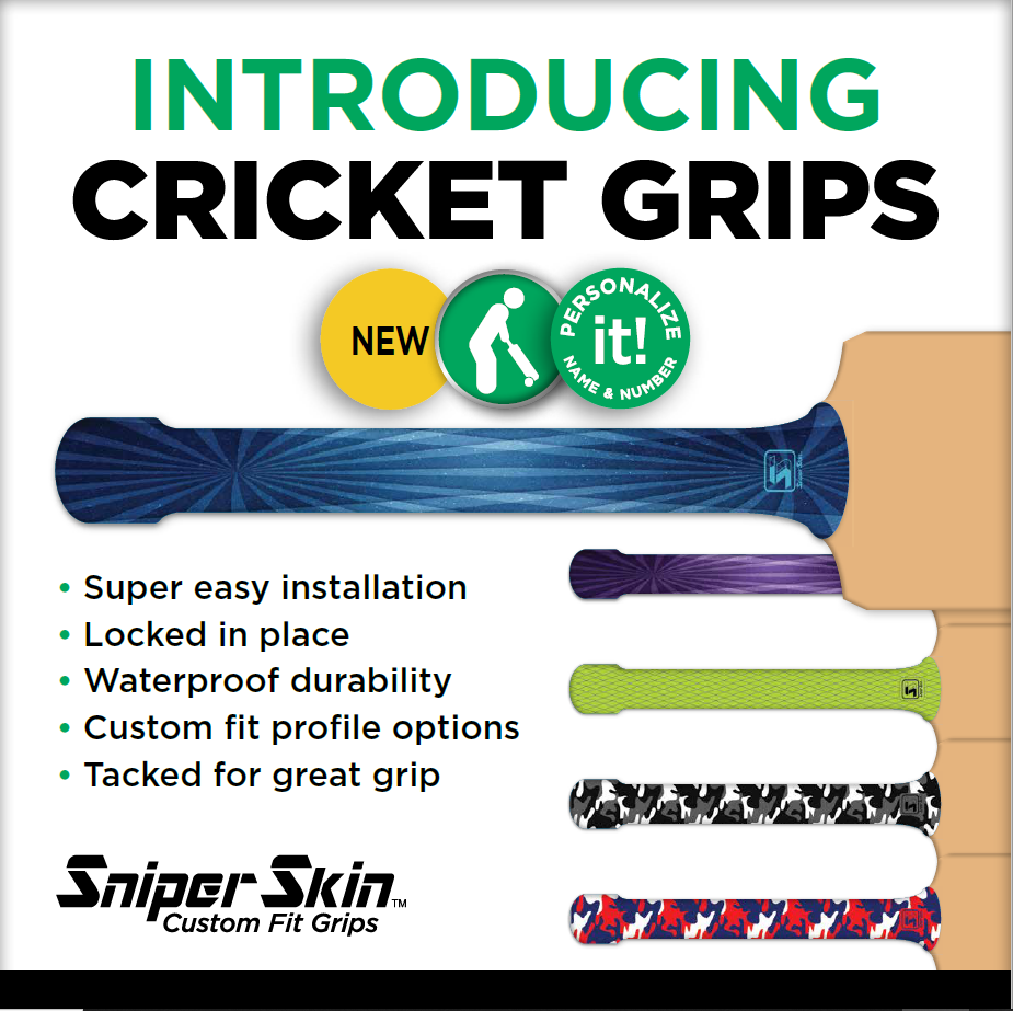 ICT Bat Grip (Custom Fit, Control, Grip, Weather Proof) – Sniper Skin Sports