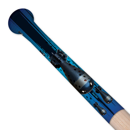 Locked on bat grips in new dawn dark blue 
