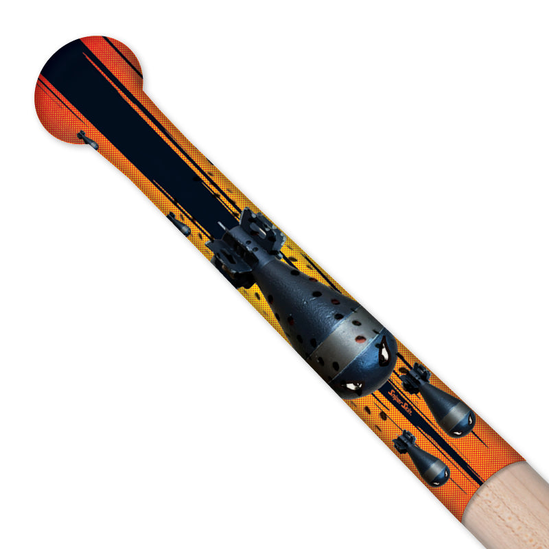 Locked on bat grips in orange 
