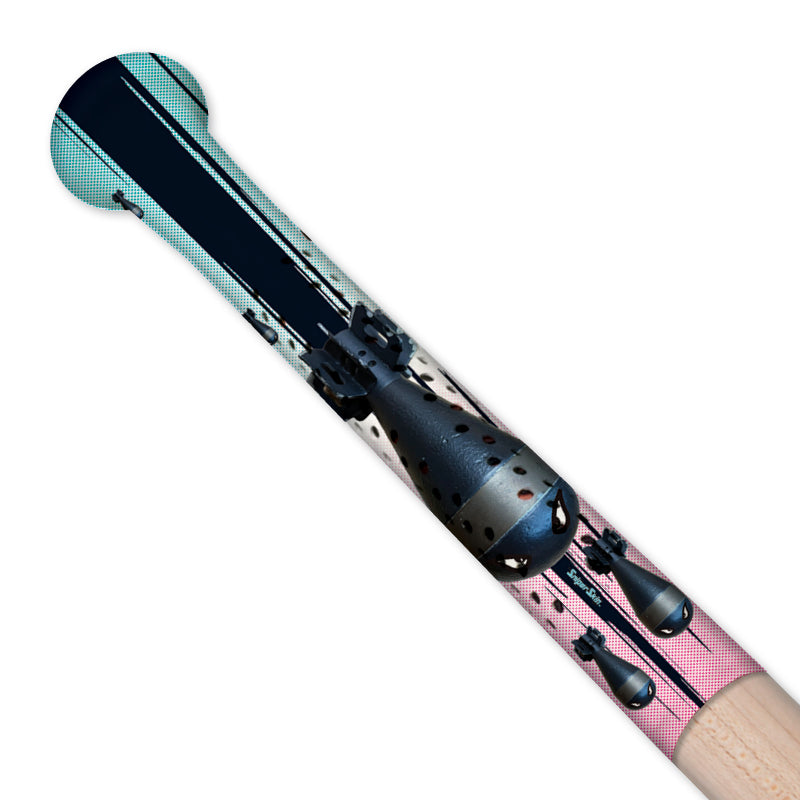 Locked on bat grips in  cotton candy pink and blue 
