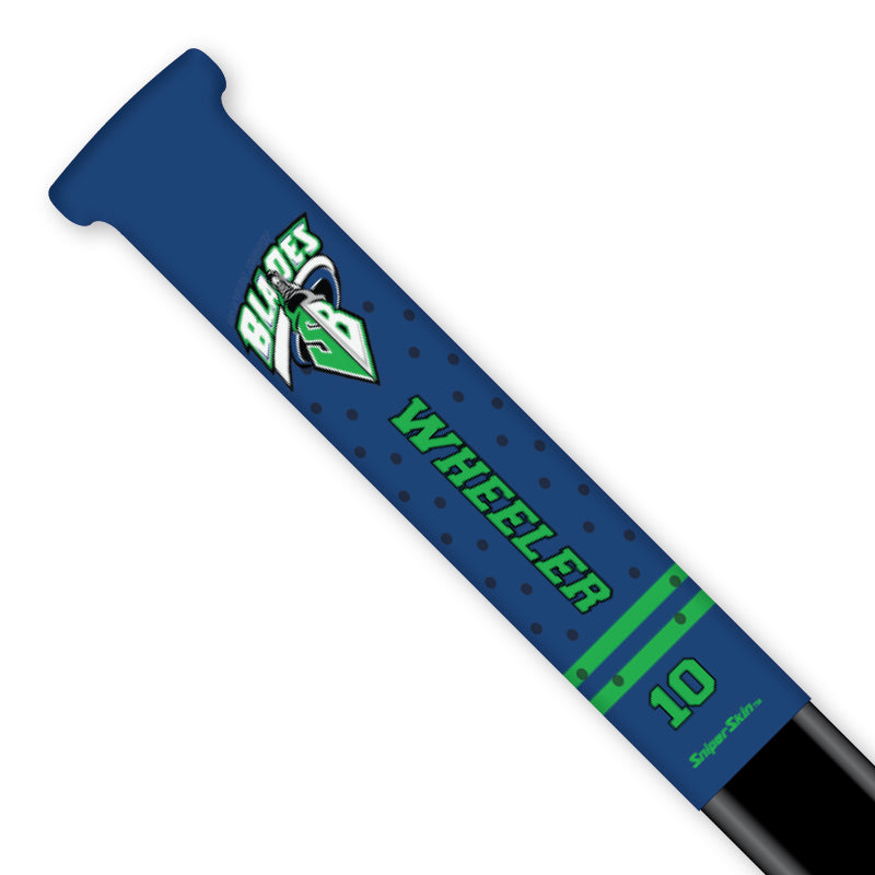 BLUE SOUTH BRUCE BLADES MIDWEST 49ERS SNIPER SKIN HOCKEY STICK GRIP FUNDRAISER