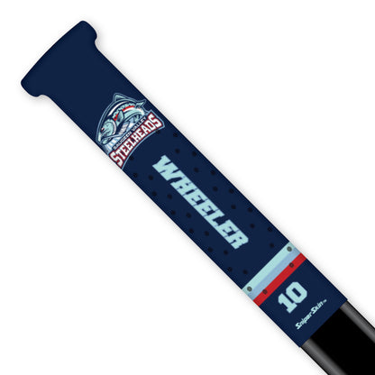 BLUE SAUGEEN VALLEY STEELHEADS MIDWEST 49ERS SNIPER SKIN HOCKEY STICK GRIP FUNDRAISER